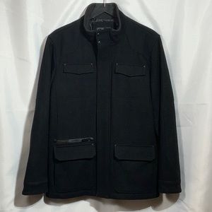 Calvin Klein Wool Blend Black Coat